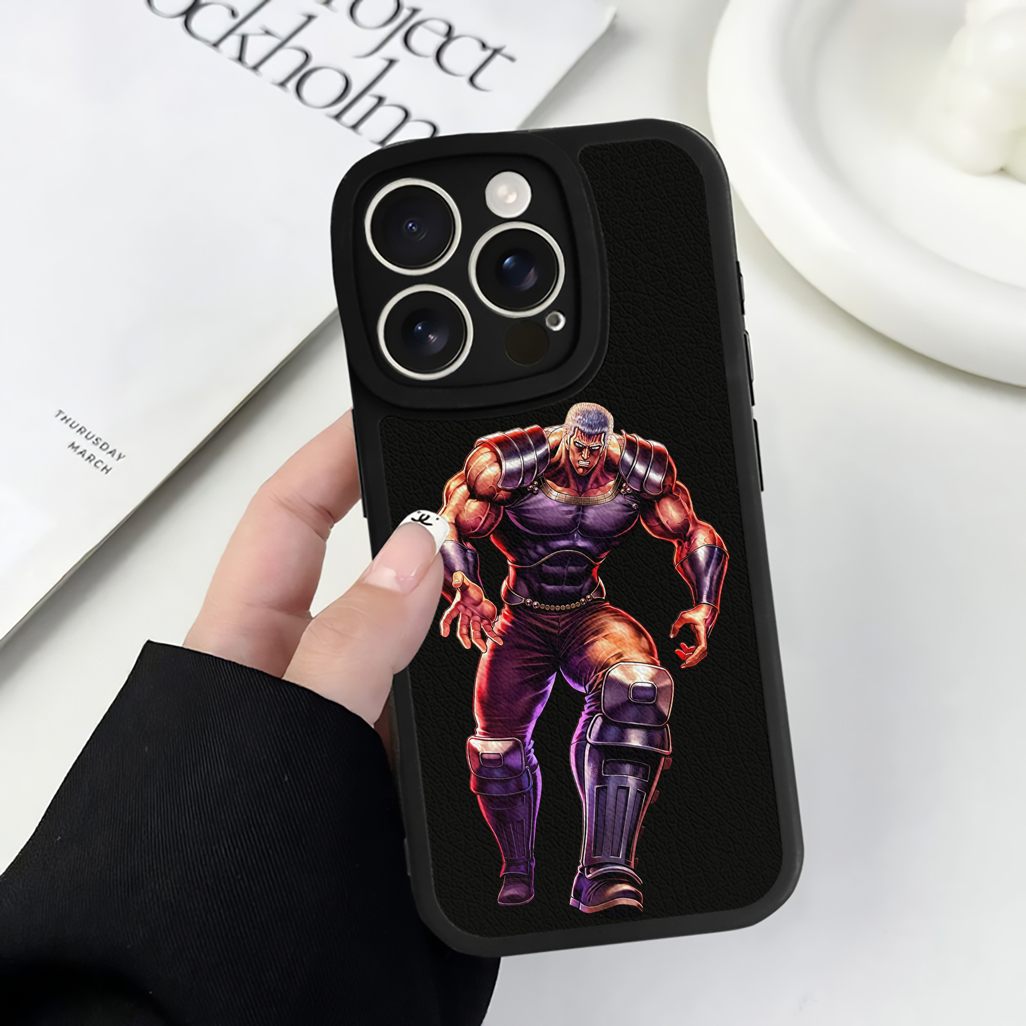 （画像用） 北斗の拳 Fist of the North Star 【iPhone 16シリーズ対応】シリコンスマホケース（レザー調） 材質：シリコン